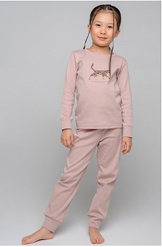 Трикотажная пижама для девочки из натурального хлопка Crockid