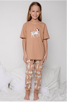 Хлопковая пижама для девочки Crockid