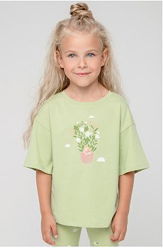 Футболка оверсайз из супрема для девочки Crockid