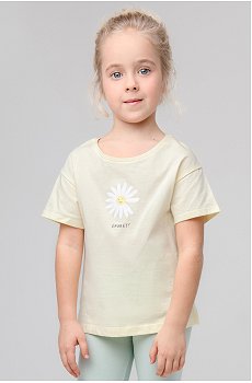 Хлопковая футболка для девочки Crockid