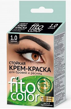 Крем-краска стойкая для бровей и ресниц Fito color цвет черный 4 мл Fito косметик