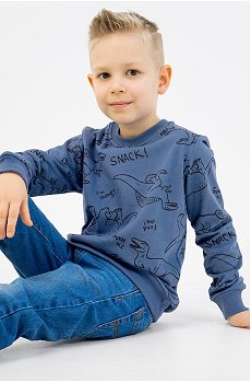 Теплая толстовка из футера двухнитки с начесом для мальчика Happy Fox