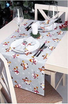 Дорожка на стол из рогожки 145x45 Happy Fox Home