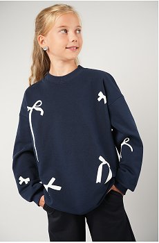 Свитшот оверсайз для девочки из футера трехнитки Happyfox