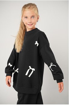 Свитшот оверсайз для девочки из футера трехнитки Happyfox