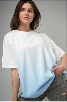 Женская хлопковая футболка оверсайз Happyfox