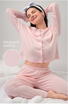Женская пижама с брюками из ажурного хлопка Happyfox