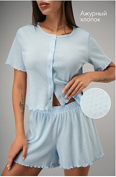 Женская пижама с шортами из ажурного хлопка Happyfox