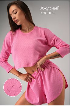 Женская пижама с шортами из ажурного хлопка Happyfox