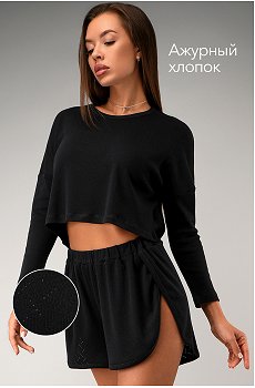 Женская пижама с шортами из ажурного хлопка Happyfox