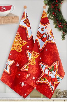 Набор полотенец из рогожки с петельками 2 шт Happy Fox Home