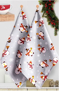 Набор полотенец из рогожки с петельками 2 шт Happy Fox Home