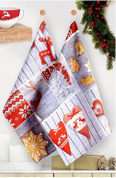 Набор полотенец из рогожки с петельками 2 шт Happy Fox Home
