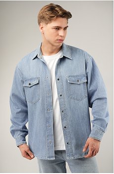 Мужская джинсовая рубашка Happyfox