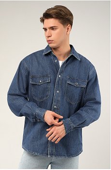 Мужская джинсовая рубашка Happyfox