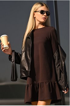 Женское платье - трапеция из футера Happyfox