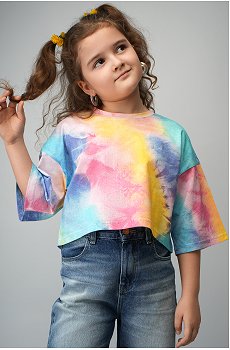 Укороченная футболка для девочки Happyfox