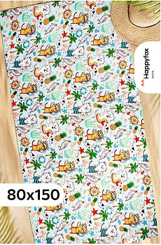 Полотенце пляжное вафельное 80Х150 Happy Fox Home