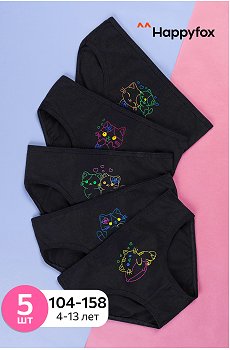 Набор трусов для девочки 5шт Happyfox