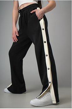 Брюки для девочки с заклепками из футера Happyfox