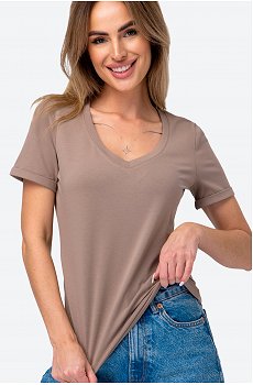 Женская футболка с V-вырезом Happy Fox