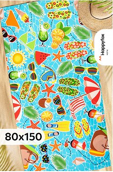 Полотенце пляжное вафельное 80x150 Happy Fox Home