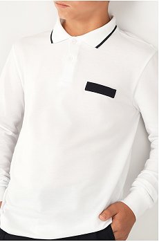 Рубашка-поло с длинным рукавом для мальчика Happyfox