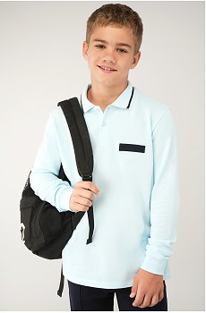 Рубашка-поло с длинным рукавом для мальчика Happyfox