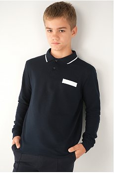 Рубашка-поло с длинным рукавом для мальчика Happyfox