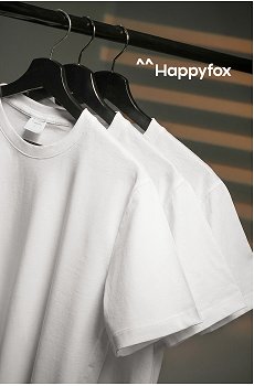 Мужская базовая футболка из хлопка 3 шт. Happyfox