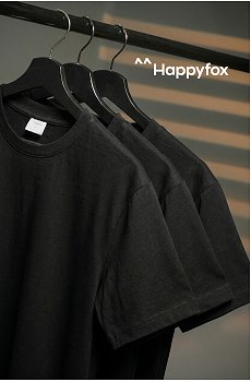 Мужская базовая футболка из хлопка 3 шт. Happyfox
