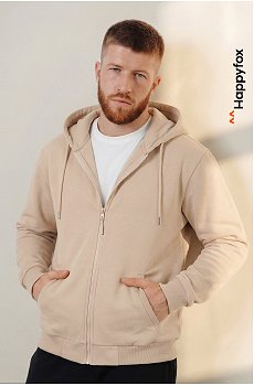 Мужская толстовка на молнии из футера трехнитки Happyfox