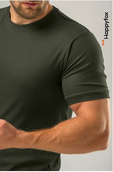 Мужская спортивная футболка в рубчик Happyfox