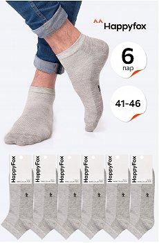 Набор укороченных носков в сетку 6 пар Happy Fox