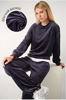 Женский велюровый костюм оверсайз Happyfox