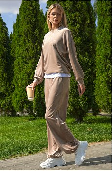 Женский велюровый костюм оверсайз Happyfox