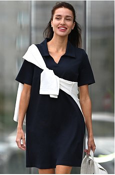 Женское базовое платье - поло Happyfox