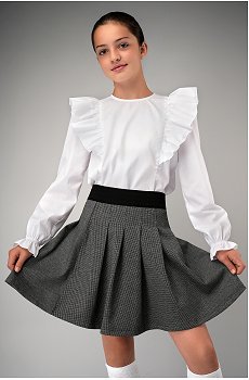 Нарядная блузка для девочки с длинным рукавом Happyfox