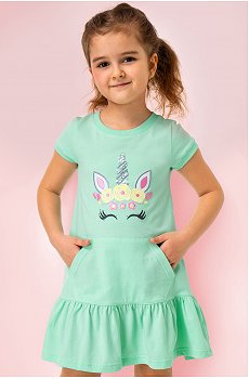 Хлопковое летнее платье для девочки Happy Fox