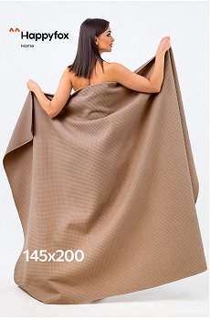Простыня вафельная 145Х200 Happy Fox Home