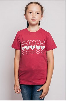 Хлопковая футболка для девочки Be Friends