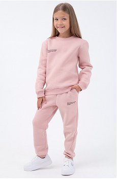 Теплый костюм из футера трехнитки с начесом для девочки Bonito