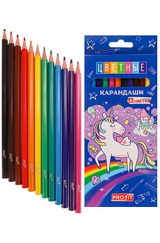 Карандаши цветные 12 цв- Profit