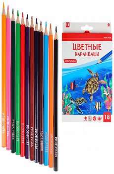 Карандаши цветные 18 цв- Prof-Press
