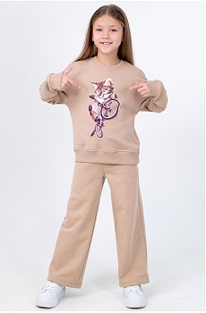 Костюм из футера трехнитки для девочки Bonito