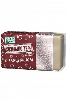 Мыло хозяйственное Хозмыло 72% с глицерином 140 г- Весна