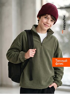 Толстовка флисовая оверсайз Happyfox