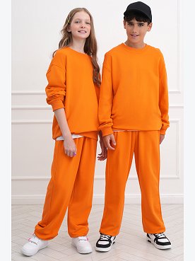 Костюм для девочки оверсайз из футера трехнитки Happyfox