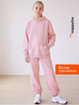 Костюм для девочки оверсайз из футера трехнитки Happyfox