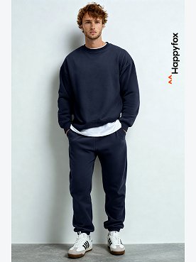 Мужской костюм оверсайз из футера трехнитки Happyfox